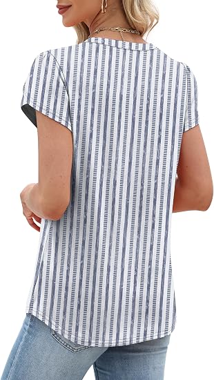 Dressy Casual Short Sleeve Blouse