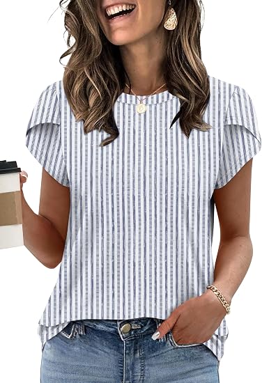 Dressy Casual Short Sleeve Blouse